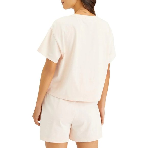 SANCTUARY Essential One Pocket Cotton T-Shirt, Size Medium in Rosewater - Picture 3 of 3
